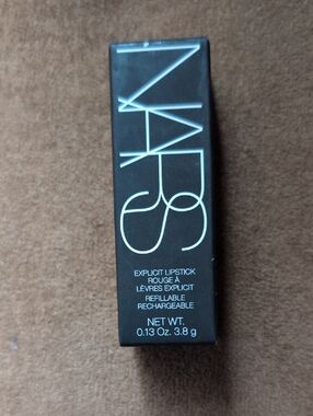 NARS Explicit Lipstick - Black Box Iridescent 801 Peachy Nude Color Sensual